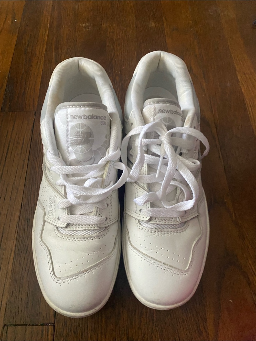 New Balance White Leather Women's Sneakers